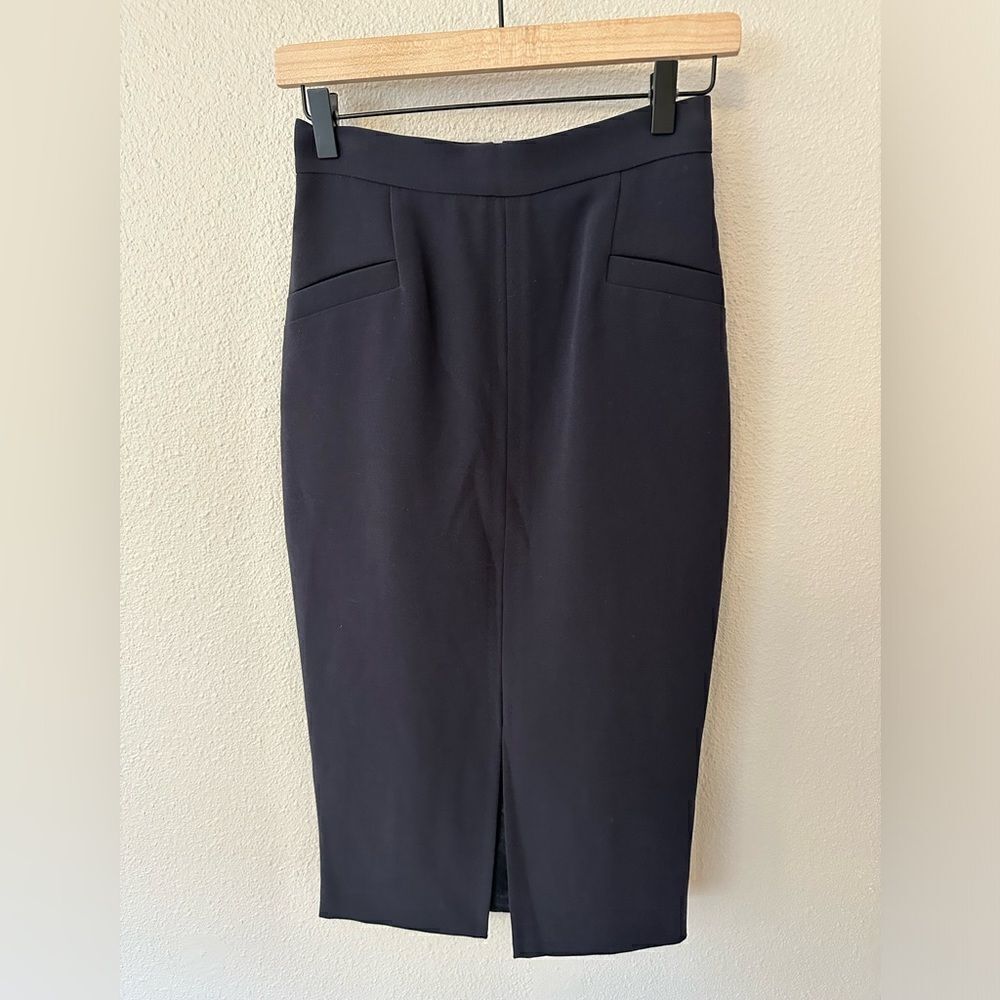 LK Bennett Blue Pencil Skirt Sz 2